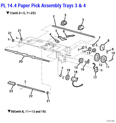 PL 14.4 Paper Pick Assembly Trays 3 & 4