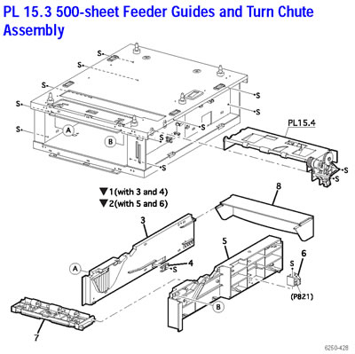 PL 15.3 500-sheet Feeder Guides and Chute
